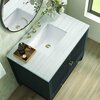 James Martin Vanities 36'' Vanity, Carbon Oak w/ 3 CM Arctic Fall Solid Surface Top 485-V36-CBO-3AF